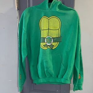Gildan Green Men's Hoodie with Cartoon Design
